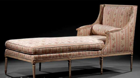 N /A/C A Louis XVI style, late 18th century chaise lounge