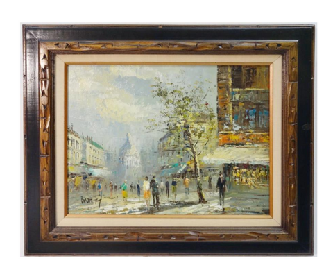 Caroline C. Burnett-Paris Street Scene-Oil/Canvas