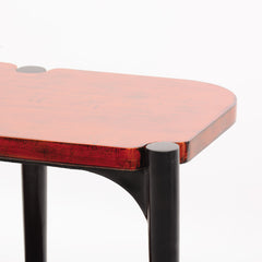 NATURAL RED LACQUER TOP WITH BRONZE LEGS