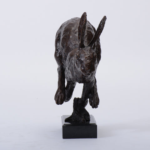 BRONZE ON BLACK MARBLE STAND