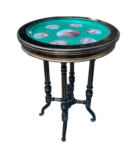 F/H Ebonized and gilded occasional table by James Shoolbred