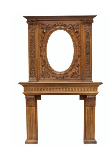 A/A/G Large French Antique Fireplace